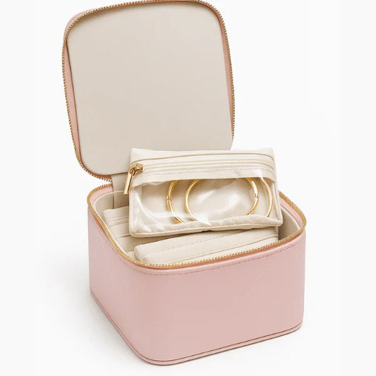 Trendoz Travel Jewellery Organizer with 6 Zipper Pouches