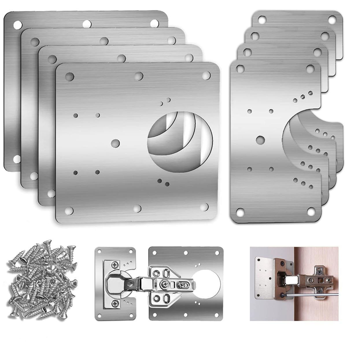 Universal Hinge Repair Plate – Fix Damaged Cabinet Doors in Minutes