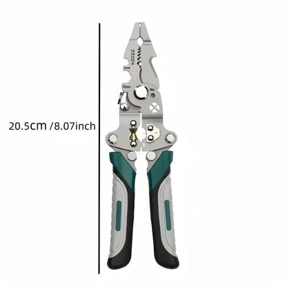 9-in-1 Foldable Multifunction Plier | High-Carbon Steel Wire Stripper, Cutter & Crimper Tool